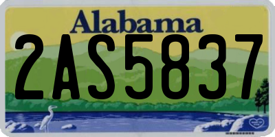 AL license plate 2AS5837