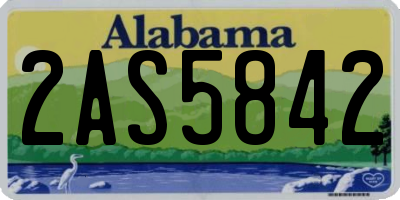 AL license plate 2AS5842