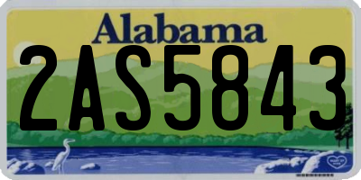 AL license plate 2AS5843