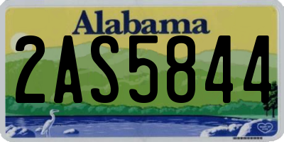 AL license plate 2AS5844