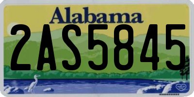 AL license plate 2AS5845