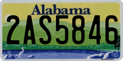 AL license plate 2AS5846