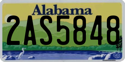 AL license plate 2AS5848