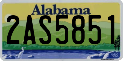 AL license plate 2AS5851