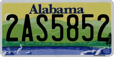 AL license plate 2AS5852