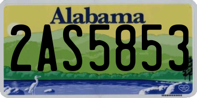 AL license plate 2AS5853