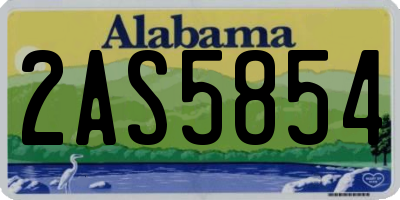 AL license plate 2AS5854