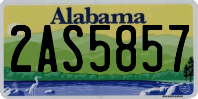 AL license plate 2AS5857