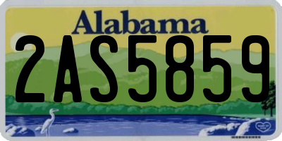 AL license plate 2AS5859