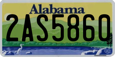 AL license plate 2AS5860