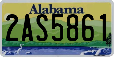 AL license plate 2AS5861