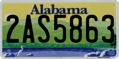 AL license plate 2AS5863