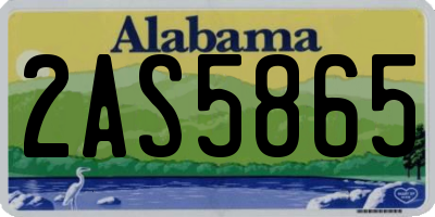 AL license plate 2AS5865