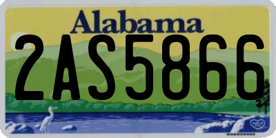 AL license plate 2AS5866