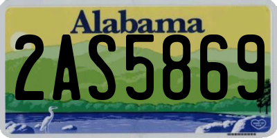 AL license plate 2AS5869