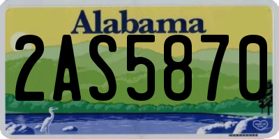 AL license plate 2AS5870