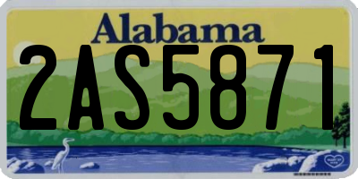 AL license plate 2AS5871