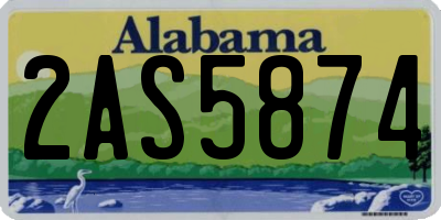 AL license plate 2AS5874