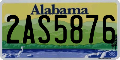 AL license plate 2AS5876
