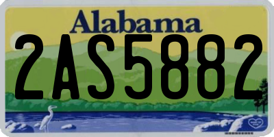AL license plate 2AS5882