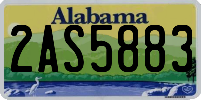 AL license plate 2AS5883