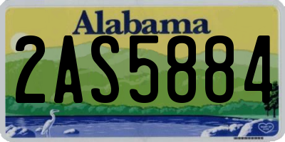 AL license plate 2AS5884