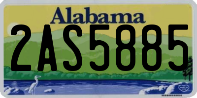 AL license plate 2AS5885
