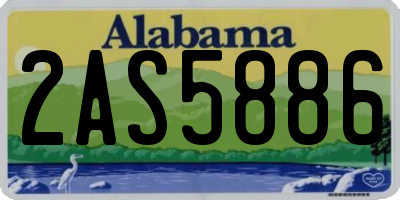AL license plate 2AS5886