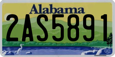 AL license plate 2AS5891