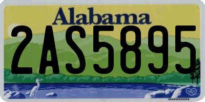 AL license plate 2AS5895