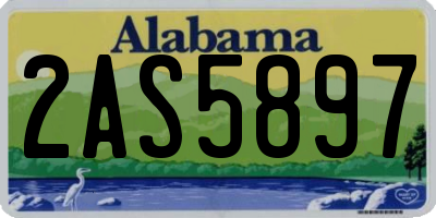 AL license plate 2AS5897