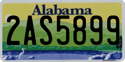 AL license plate 2AS5899