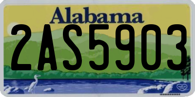 AL license plate 2AS5903