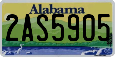 AL license plate 2AS5905