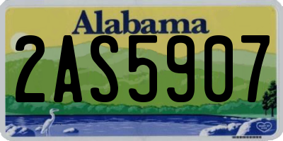 AL license plate 2AS5907