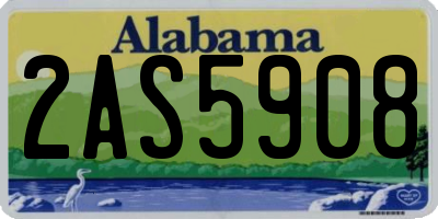 AL license plate 2AS5908