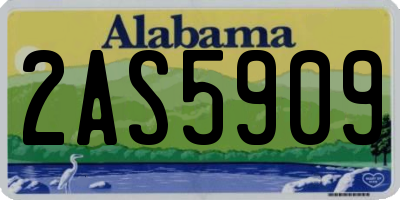 AL license plate 2AS5909