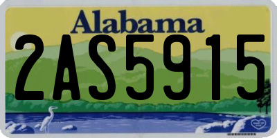 AL license plate 2AS5915