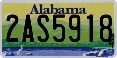AL license plate 2AS5918