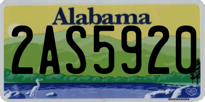 AL license plate 2AS5920