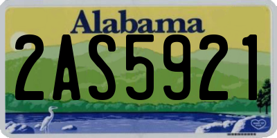 AL license plate 2AS5921