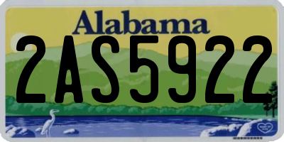 AL license plate 2AS5922