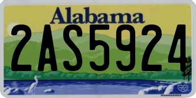 AL license plate 2AS5924