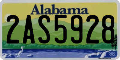 AL license plate 2AS5928