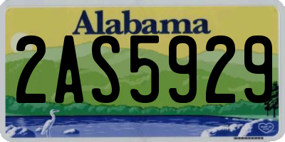 AL license plate 2AS5929