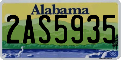 AL license plate 2AS5935
