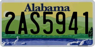 AL license plate 2AS5941