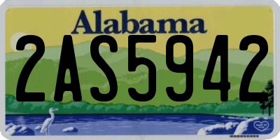 AL license plate 2AS5942