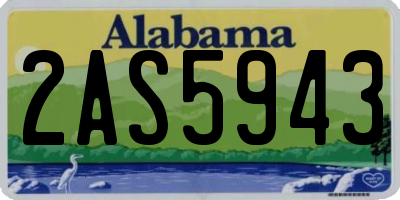 AL license plate 2AS5943