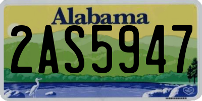 AL license plate 2AS5947
